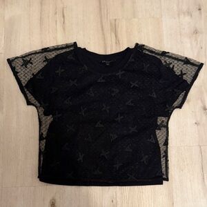Armani Exchange Black Textured Blouse